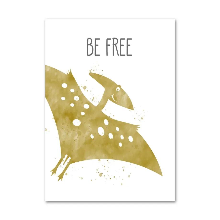 

Мультяшные милые постеры с динозаврами Животные Детская скандинавский постер Настенное искусство Холст Живопись Домашний декор Детская комната Украшение 21cm×30cm NoFrame