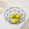 Geometric Fruit Vegetable Wire Basket Metal Bowl Kitchen Storage Desktop Display