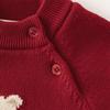 David Bella Kids' Red Lined Pullover Holiday Sweater
