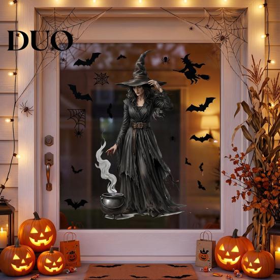 Seasonal Party Supplies Halloween Ghost Glass Sticker, Cartoon Static Window Cling for Accessories Parties, Waterproof Decoration Decal