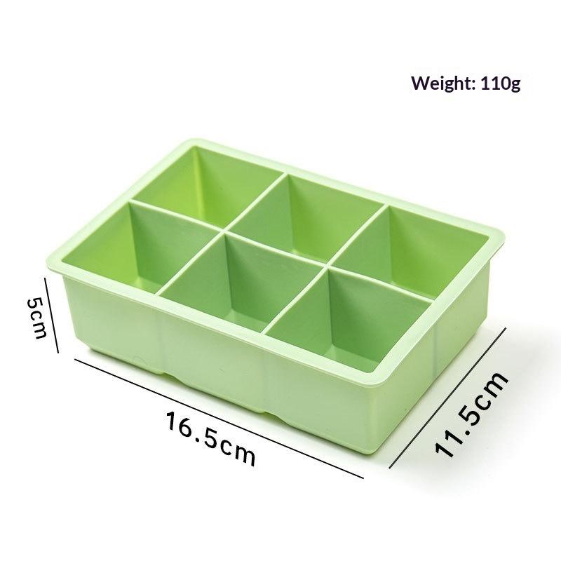 Food Grade Silicone Ice Tray 4/6 Grid Large Cubes Perfect for Summer Parties