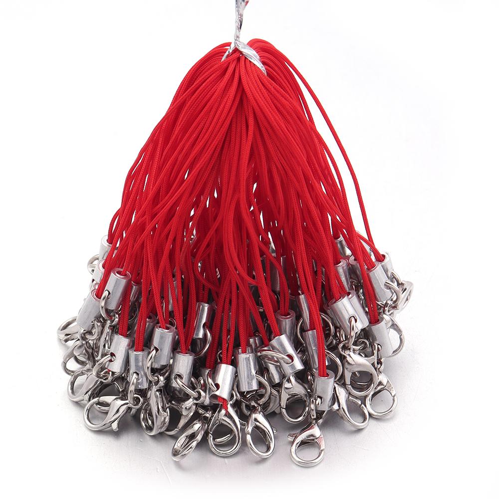 20pcs Hand Wrist Lanyard String Mobile Phone Rope Lobster Clasp Lanyard Diy Handmade Accessories Connector Hook Fastener Making