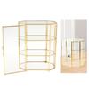 Glass Jewelry Box Organizer 3 Layer Cosmetic Storage Case Display for Rings
