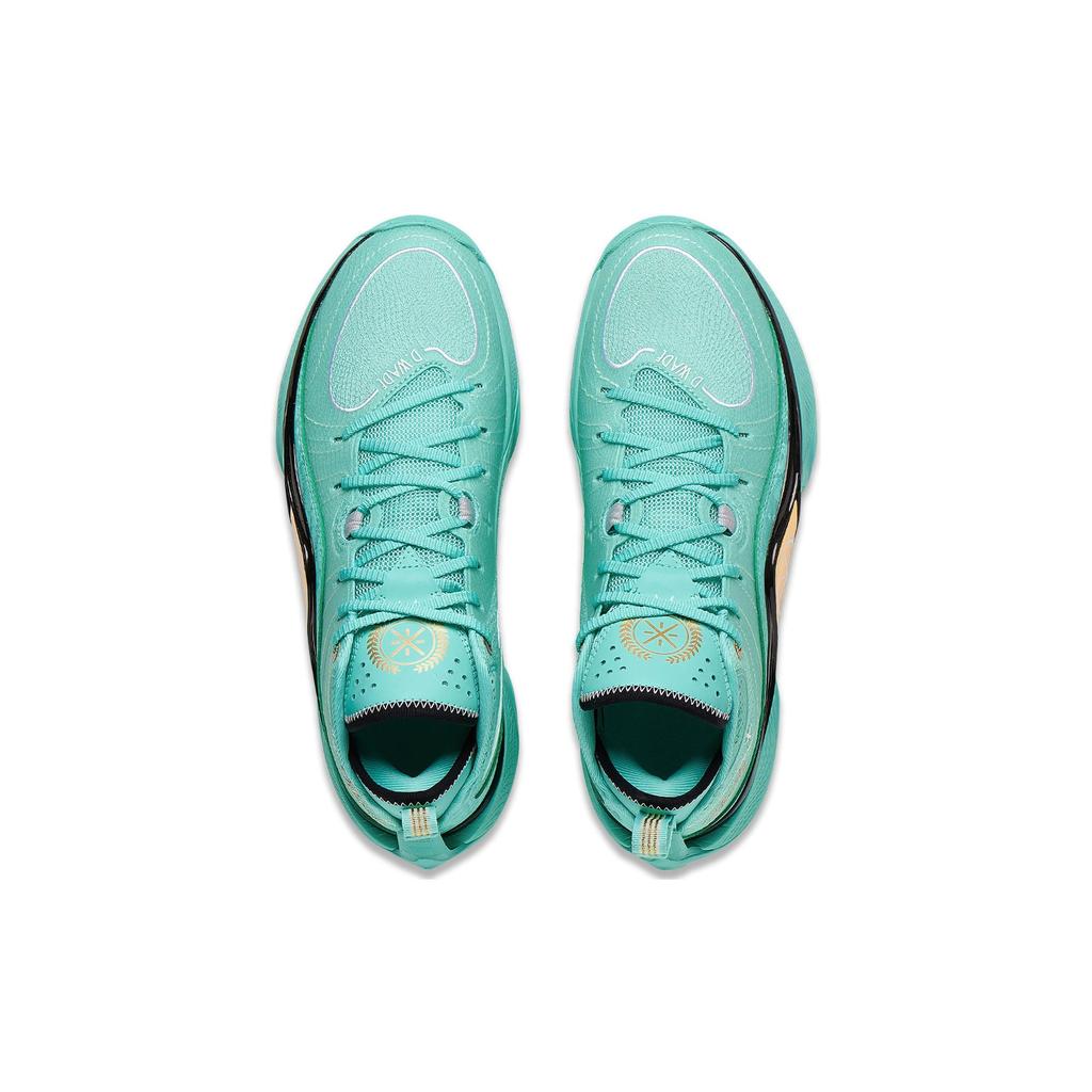 Li Ning Wade Shadow 5 Comfortable Cushioning Lightweight Rebound Mid Top Basketball Shoes Men's Parrot Green ABPT053-4