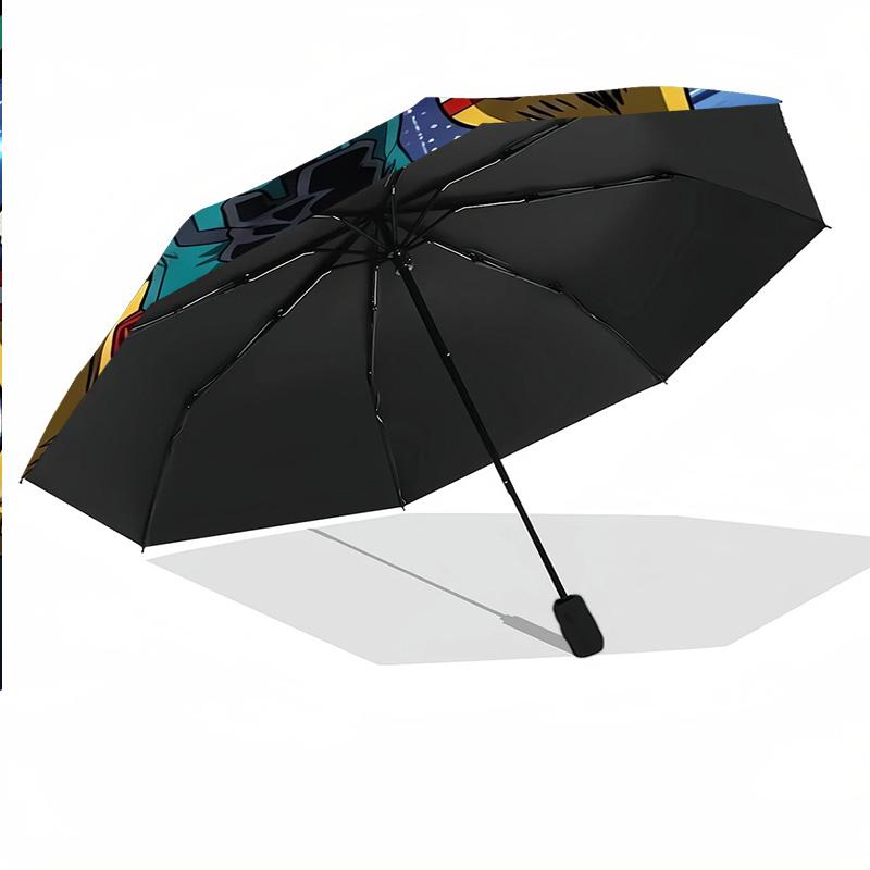 Portable Auto Folding Umbrella,My Hero Academia 8 Rib Waterproof Umbrella For Camping Commute