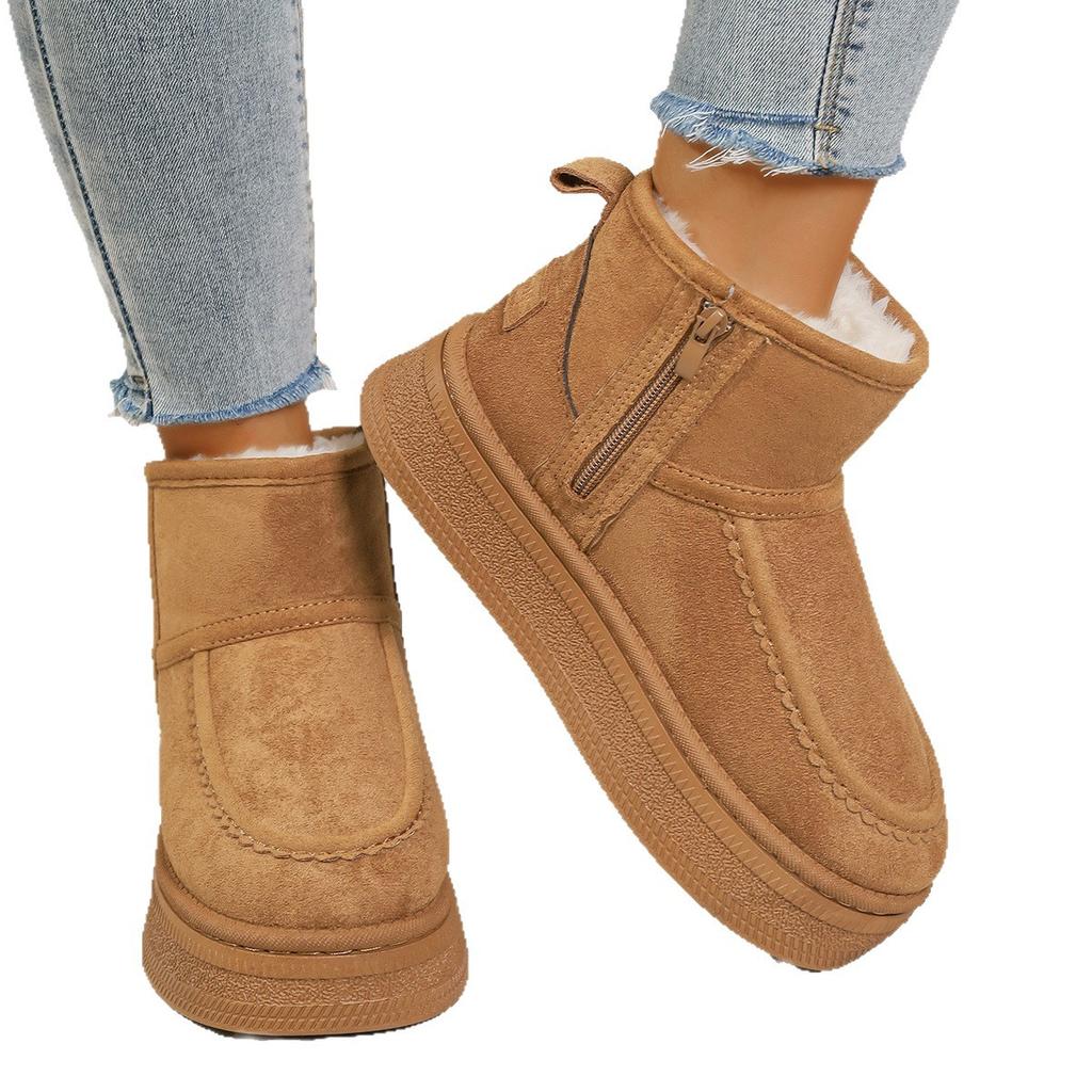 Thick-soled snow boots women's winter new velvet warm cotton boots women's thickened cotton shoes student short boots women