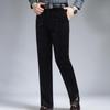 Pants Men Corduroy Cord Trousers Stretch Straight Pants Casual Loose High Waist Vintage Retro