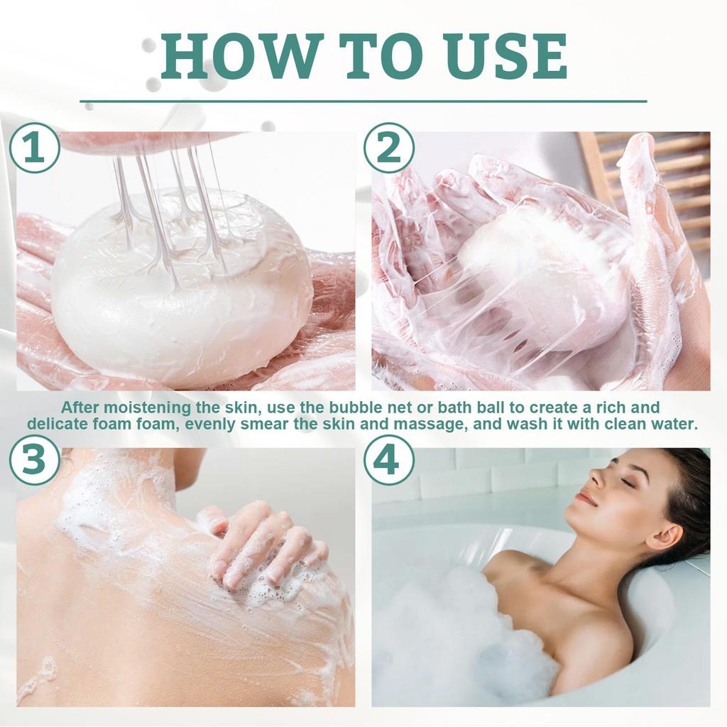 Silk Protein Mask Soap (Round) Deep Cleansing Repair Skin Moisturizing Silk Goat Milk Cleansing Soap