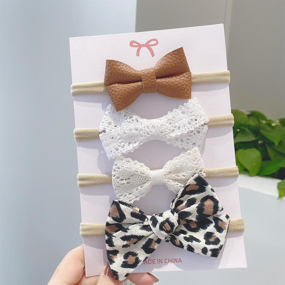 

3 Pcs/Set Cotton Baby Bows Headbands for Girls Newborn Protect Elastic Nylon Print Hairband Children Toddler Hair Accessories