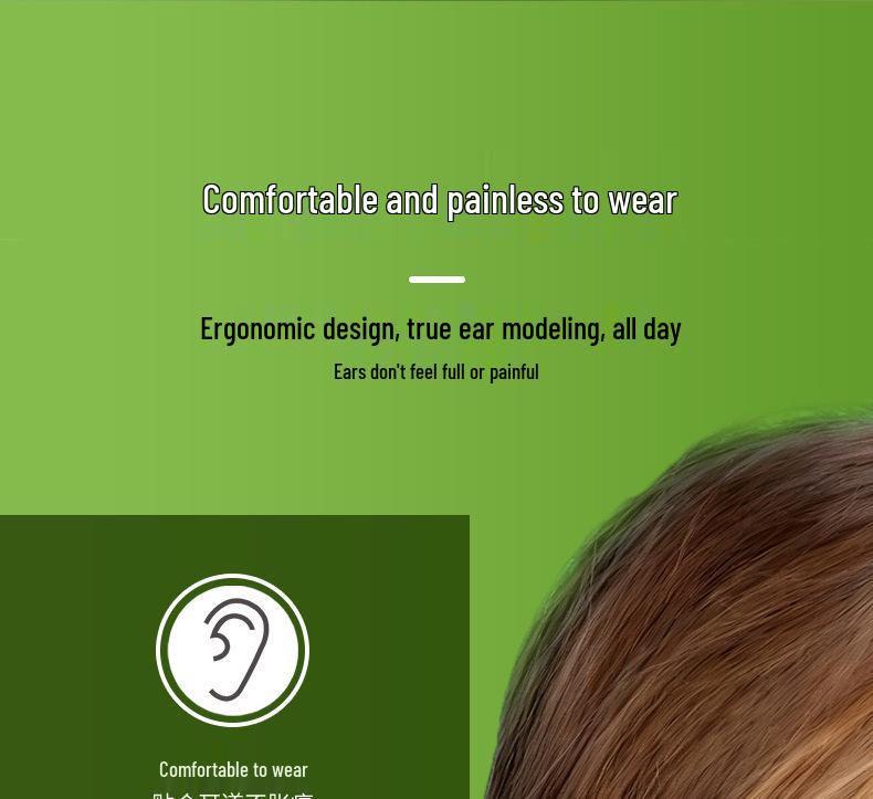 Elderly Hearing Aid: Wireless, Noise-Canceling, Digital, Behind-the-Ear Sound Amplifier with Adjustable Volume
