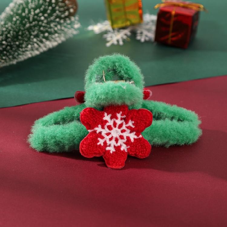 Snowflake Furry Hair Clips Non-Slip Hair Claw Clip Hair Jaw Clip Barrettes