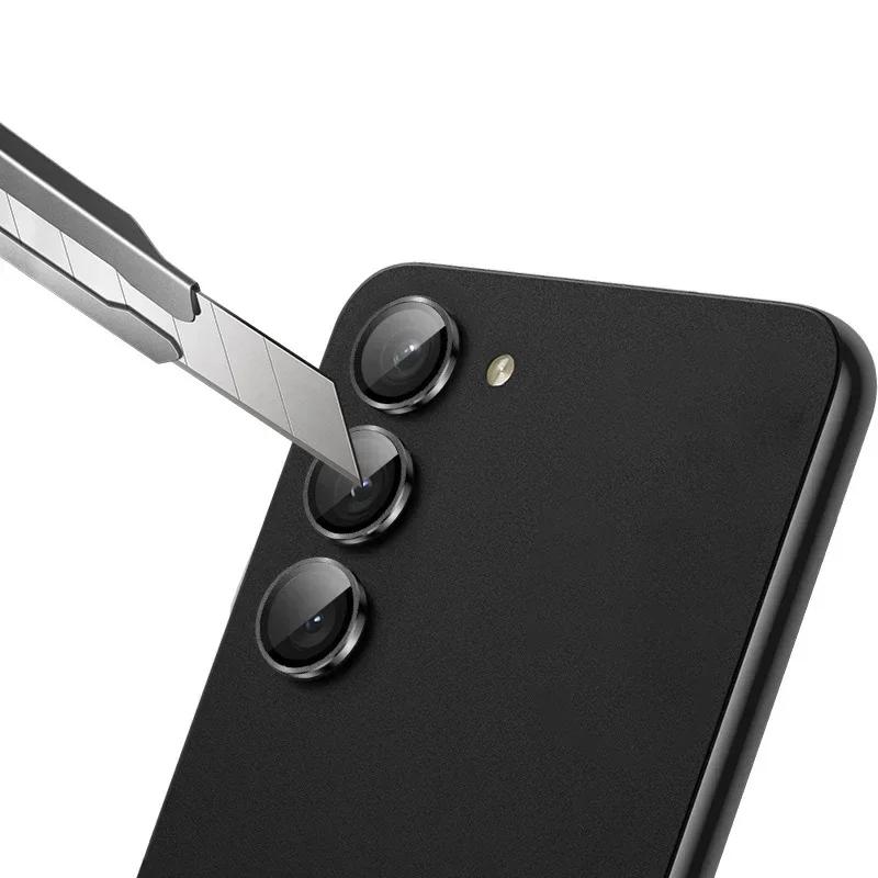 Metal Lens Ring Case For Samsung S24 Ultra S23 FE S22 Plus A15  A35 A55 A14 A24 A34 A54 Camera Lens Screen Protector Film Cover