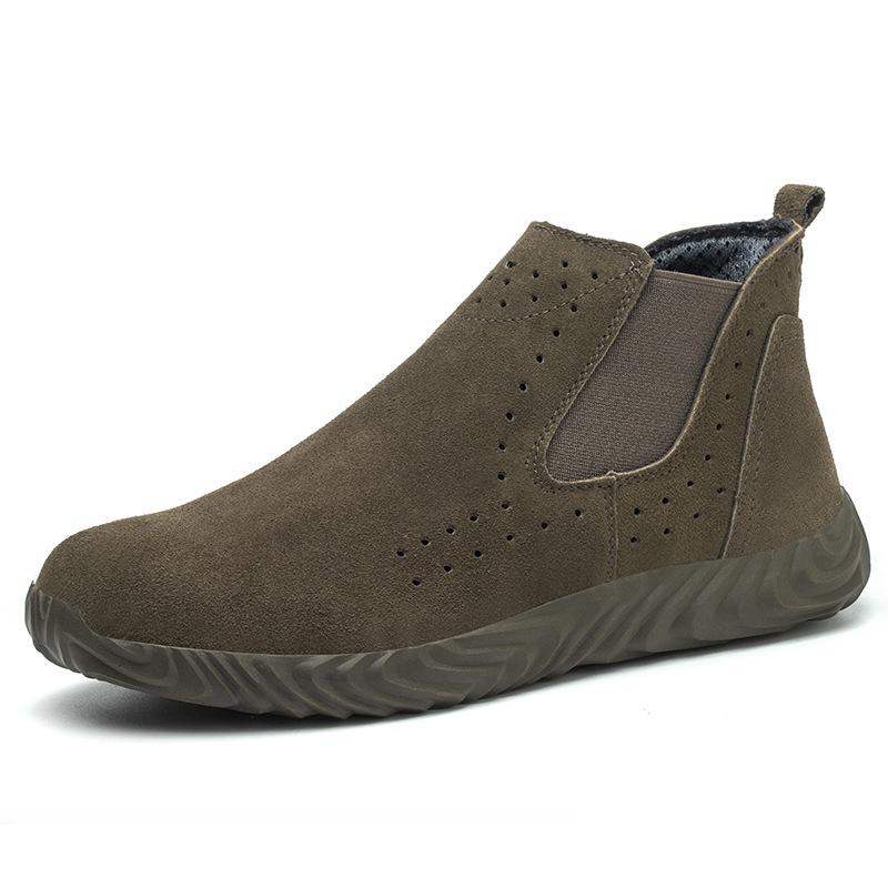 

Oulylan Outdoor Wear Resistant Labor Shoes Anti Smashing Breathable Safety Boots for Men Anti Puncture Steel Toe Work Sneakers 46