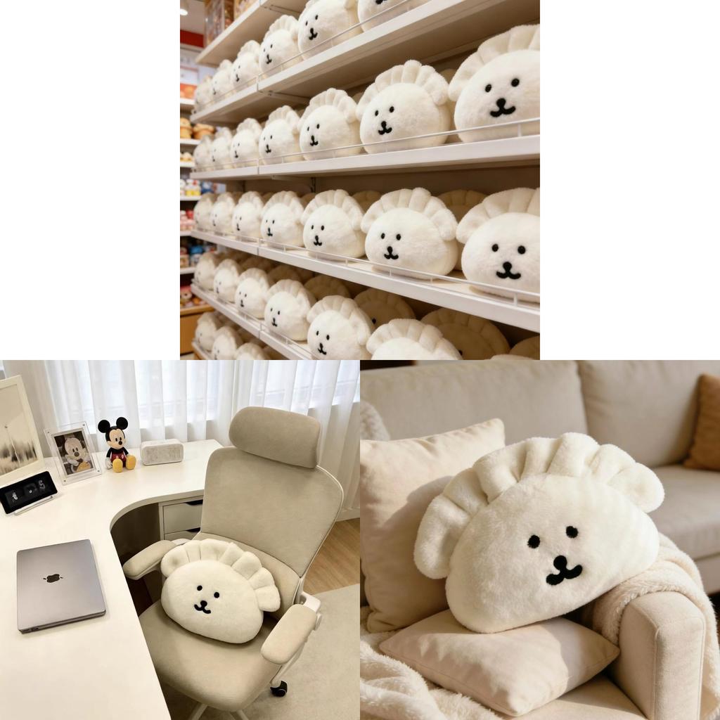 Selfdeprecating Bear Dumpling Plush Pillow For Girls Kids Gift Birthday Decor