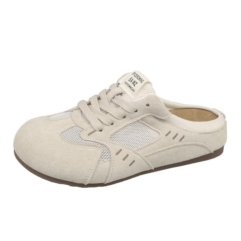 Non-slip Bag Head Thick-soled Slippers for Women's Summer Wear 2025 New Retro Heightening Soft-soled German Training Half Slippers