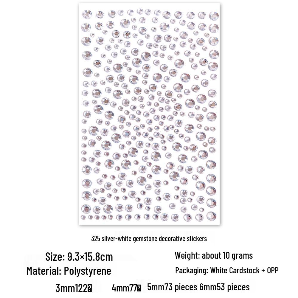 Gem Stickers: Kids' 3D Acrylic Crystal DIY Rhinestone Decorations, Colorful Cross-Border Designs for Girls