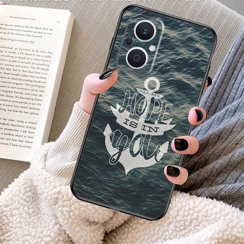 Stripes Anchor Boat Ship Case For OPPO Reno 13 13F 12 11 F 8T 7 8 10 Pro OPPO Find X8 Pro X6 X3 X5 Lite Cover Fundas