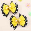 1Pair Cute Flower Ribbon Bows Hair Clip For Women Girls Sweet Style Accessory Hairpin Party Hairpieces For Daily Wear
