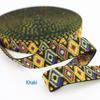 25mm Wide Colorful Ethnic Jacquard Elastic Band for Clothing, Shoes, and Hats