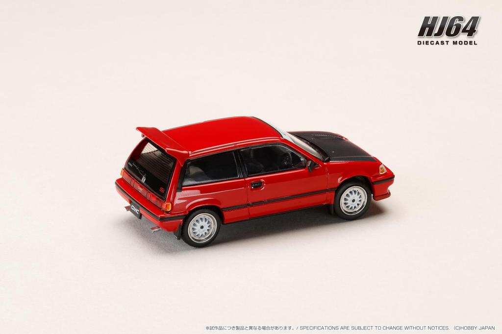 Hobby Japan HJ64 Honda Civic Late Street Racer Red Finished Model HJ645029R 1/64 (AT) Version/JDM