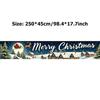Santa Pattern Home Garden Outdoor Decoration Supplies 250*45cm Christmas Banner Background Patio Scene Layout Props Party Decors