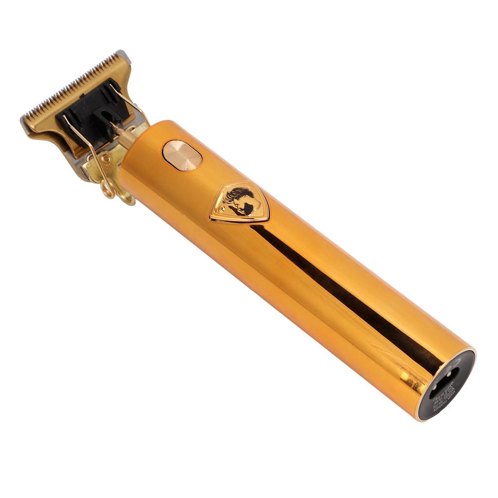 Electric Hair Clipper Beard Trimmer Cordless T Blade Edger 4 Guide Combs Stainless Steel Blades Golden for Men