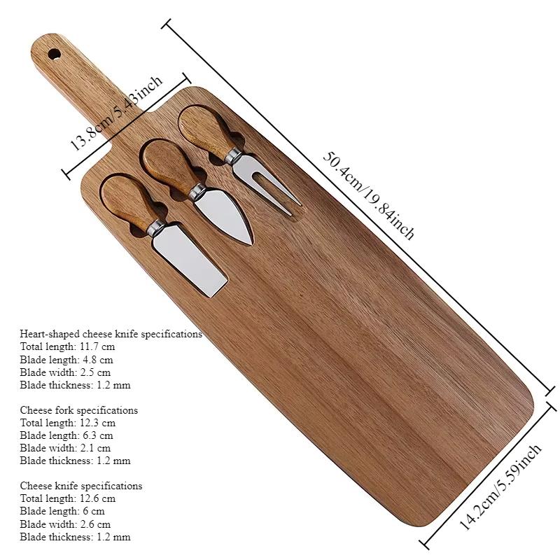 Acacia Cheese Plate Cover Cheese Knife Cheese Plate Steak Plate