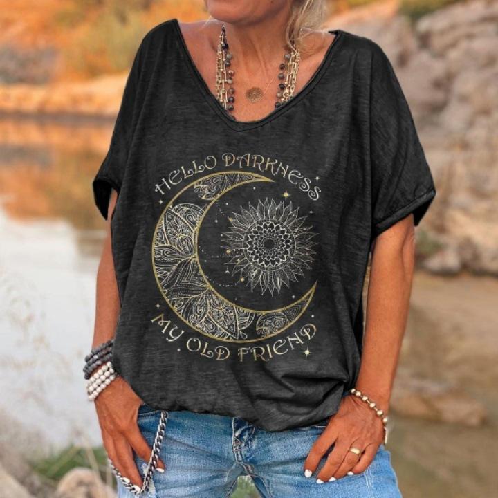 

Plus Size Women Clothes Summer Casual Short Sleeved Blouses Loose T-shirts Printed Tops Ladies Fashion V-neck Cotton Shirts XXXL