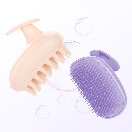 Shampoo Comb Soft Flexible Silicone Bristles Promotes Hair Growth Deep Cleansing Scalp Massage Brush Hair Care Tool