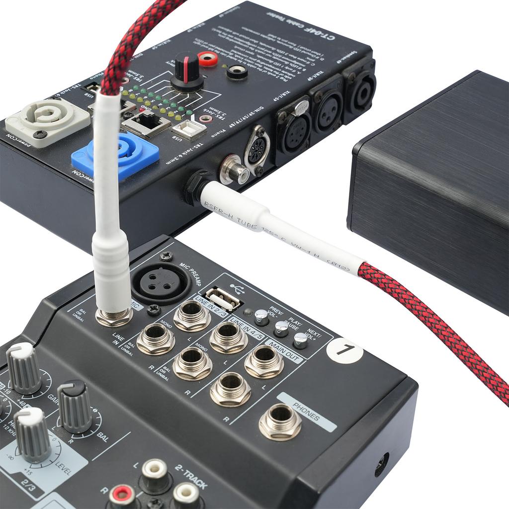 Gitarledning Elektrisk Instrumentkabel Bassledning 6,35 mm Rett til Rett for Elektrisk Gitar