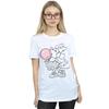 Disney Womens/Ladies Minnie Mouse Gum Bubble Cotton Boyfriend T-Shirt