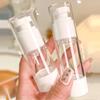 Clear Refillable Vacuum Airless Cream Pump Bottle, Empty Travel Airless Cosmetic Container, Portable Makeup Lotion Dispenser Bottle