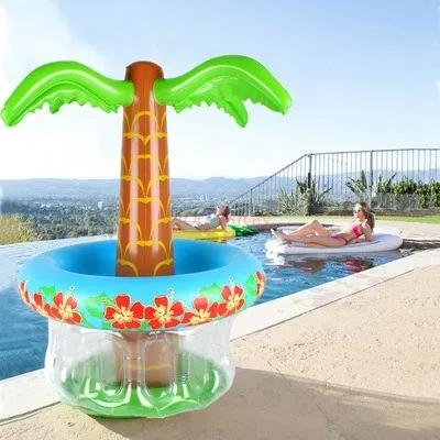 Partygetränke Kühlende Eisbar Eisbehälter Outdoor Untersetzer PVC Aufblasbarer Kokosnussbaum Eisbehälter