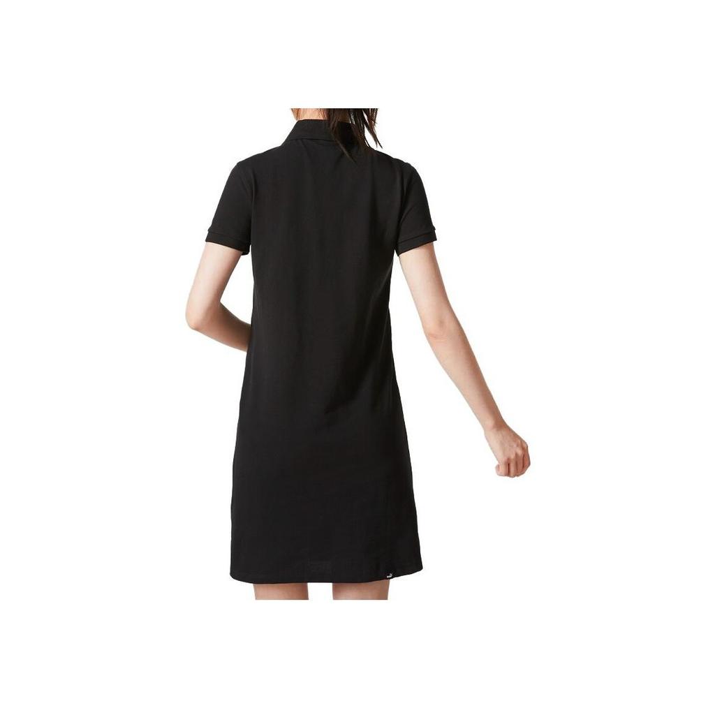PUMA American Retro Logo Print Casual Sports Polo Dress Women Dress Black 676691-01