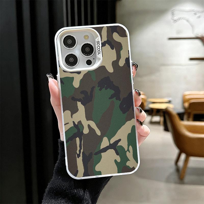 Camouflage Military Pattern Shockproof Phone Case for iPhone 17 Air 16 16E 15 Pro Max 14 Plus 13 Mini 12 Back Cover Anti Fall Fu