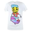 Dimmak Collection Skateboard Skeleton Melt Novelty Men White Tshirt Tee