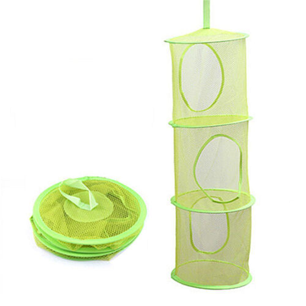 

Net 3 Shelf Door Holder Hanging Bag Storage Basket Toy Storage Organizer Closet Hanger зелёный