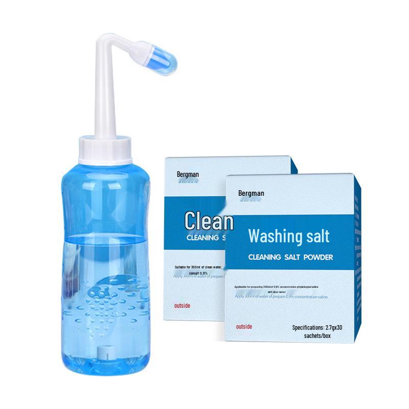 300ml LDPE Nasenspüler mit Doppel-Düse & Auto-Ventil für den Heimgebrauch