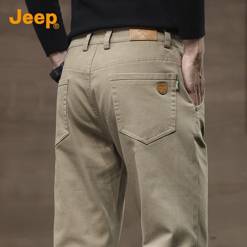 JEEP Men's Premium Smart Casual Straight-Leg Pants