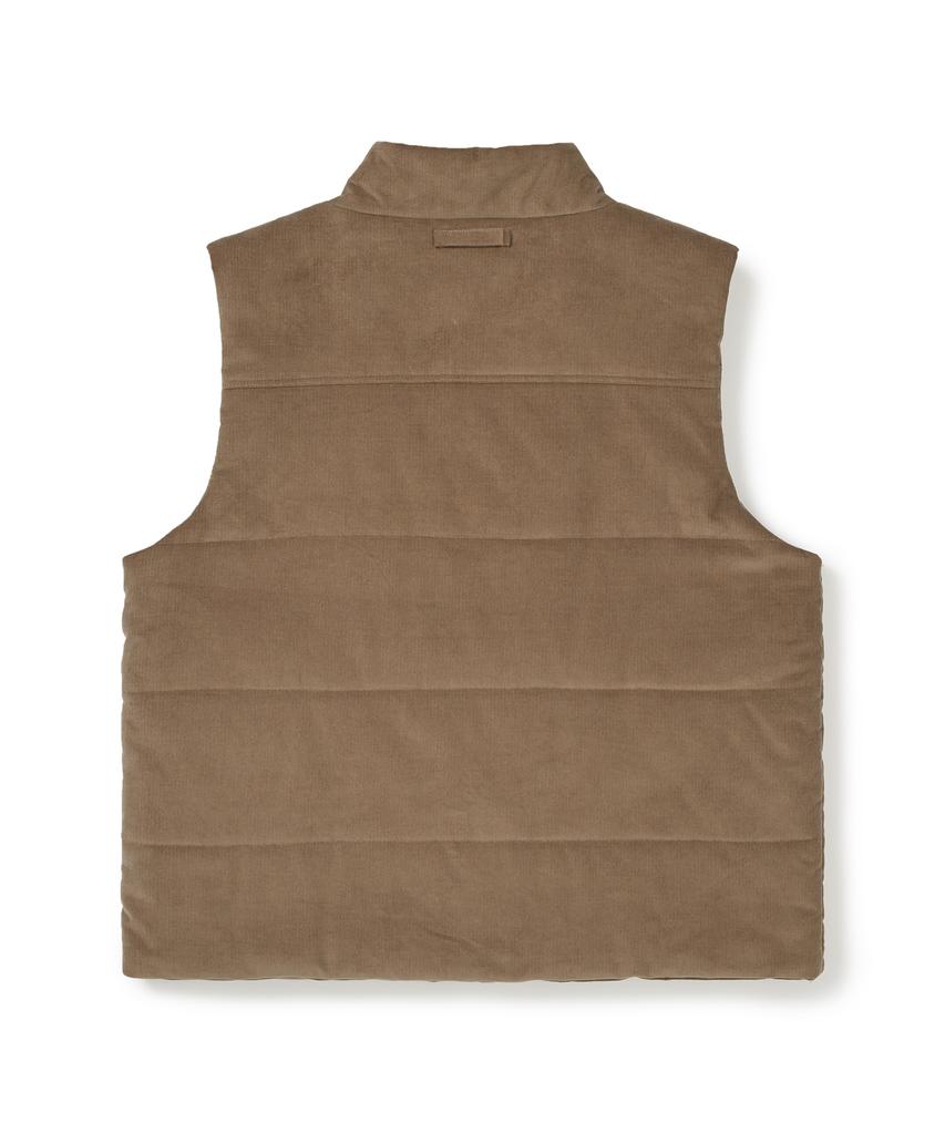 West Grand Boulevard Porcelain Corduroy Padded Vest Taupe