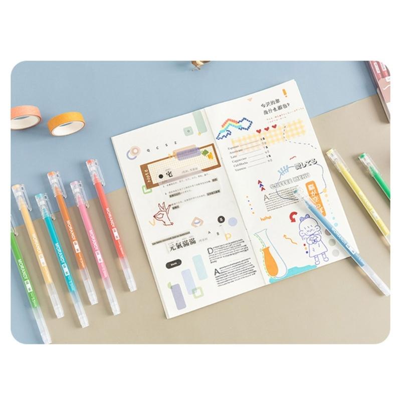 Fluorescent Color Gel Pen 0.6MM Tip Acrylic Gel Inks Pen Quick Dry for Note Taking Journaling Color Coding Highlighting