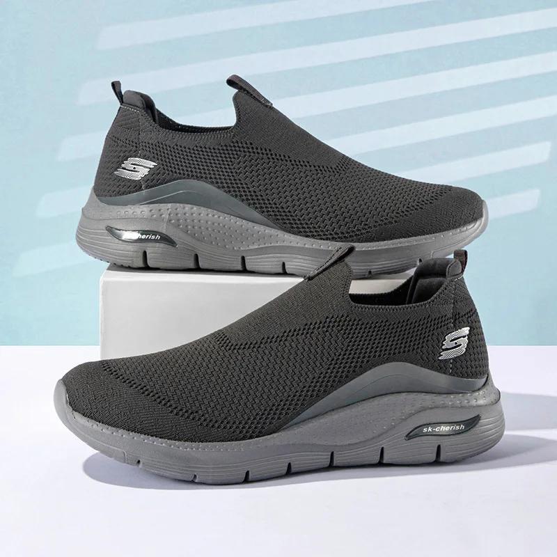 

Mens Sneakers Walking Men Casual Shoes Fashion Brand Running Sport Male Man Sneakers Shoes for Men Designer Men Shoes 46 сірий колір