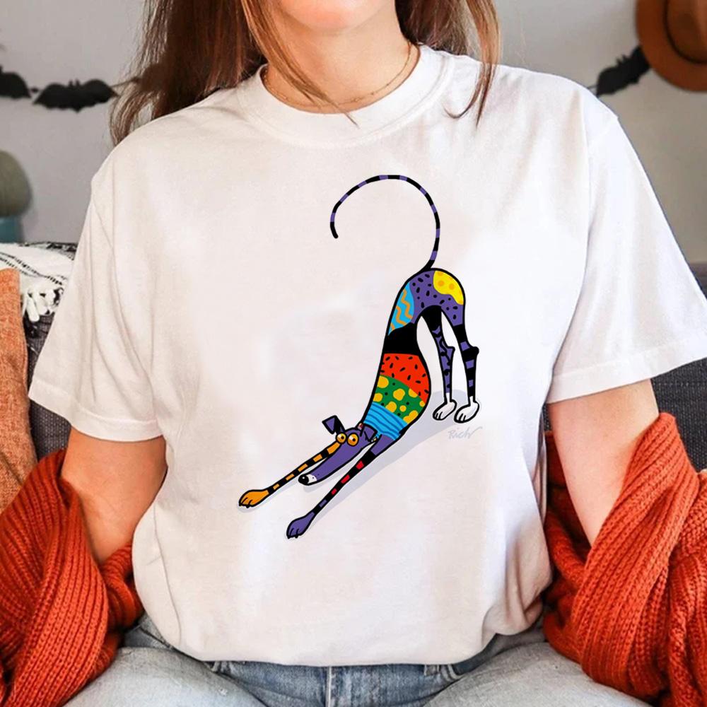 

Greyhound tshirt women Y2K tshirt girl funny designer 2000s clothes S