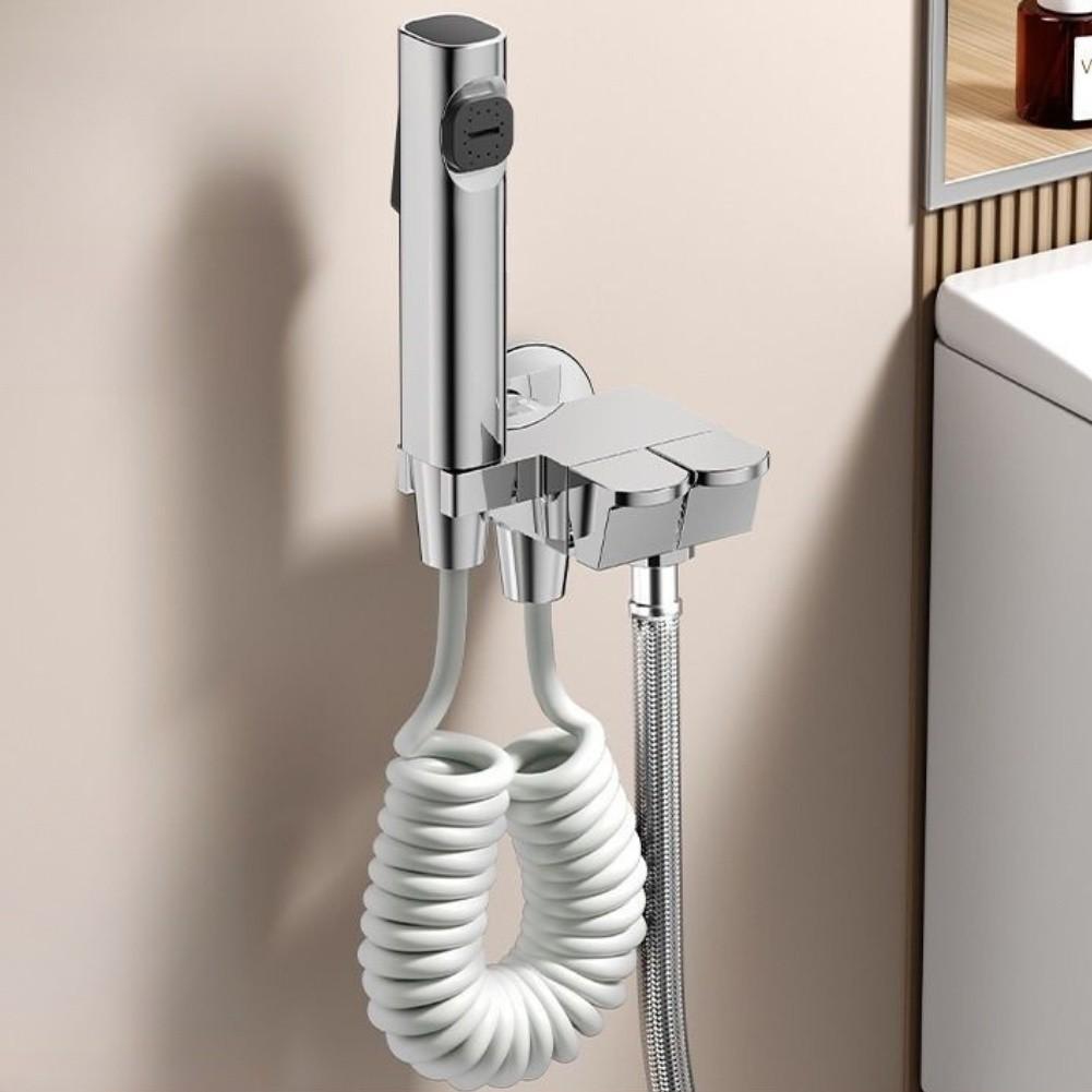 1PCS Hand-Held Household Toilet Spray-Gun High Pressure Wash Dual Outlet Angle Valve For Bathroom Toilet Bidet Shower Head