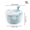 Multifunctional Vegetable Salad Dryer Kitchen Accessory 5L Push Spinner Type Fruit Drain Basket Vegetable Washer