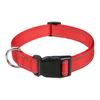 Reflective Dog Collar Nylon Dog Collar with Metal D-Ring Adjustable Fit Safe Dog Collar for Small Large Medium Dogs Night Walking