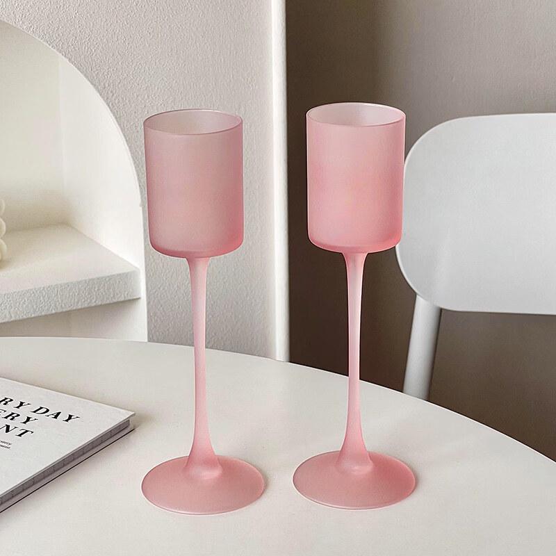 ZISIZ Vintage Frosted Black Champagne Glass