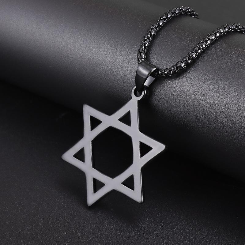 Stainless Steel 7 Archangel Seal Necklace Men's Solomon Kabbalah Seal Pendant Supernatural Protection Amulet Magical Jewelry
