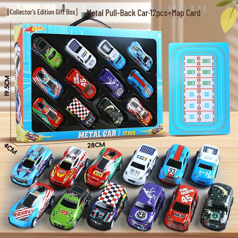28 Pull-back Small Car Gift Box - Racing Car Model Toy for Boys, Children's Day & Birthday Gift