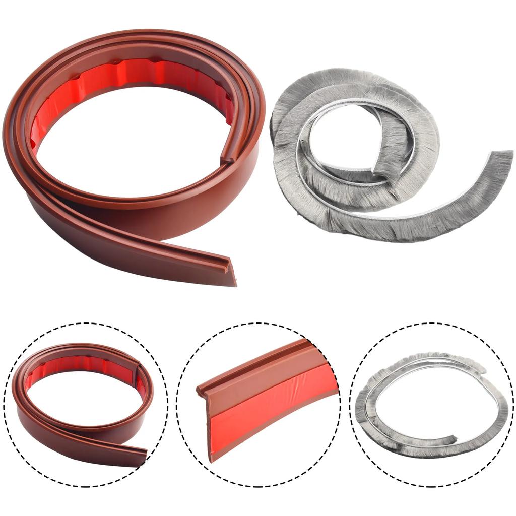 100CM Brush Seal Strip Door Bottom Seal Strip Insectproof Soundproof Door Bottom Seal Strip Door Stop Self-adhesive Strip